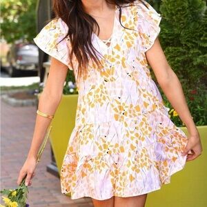 THML Yellow and White Floral Dress
